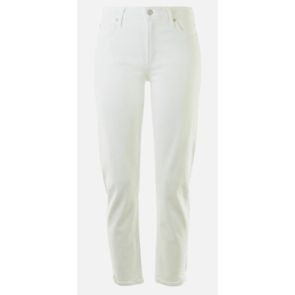 Agolde Toni Mid Rise Chewed Hem Straight Soft Denim Jeans Size 25 in Glowed NWT - Picture 1 of 8